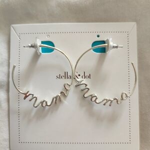 Stella & Dot Mama Hoop Earrings